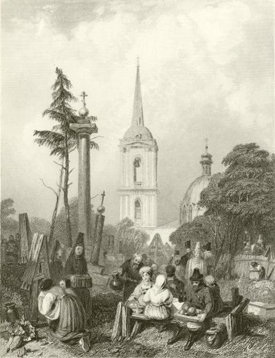 Cemetery of the Smolensko Church by Alfred Gomersal Vickers