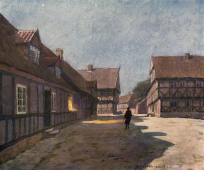 Denmark: Aarhus, The Old Town by Alfred Heaton Cooper