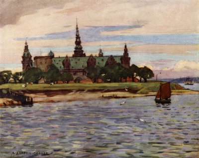 Denmark: Helsingor, Kronborg Castle by Alfred Heaton Cooper