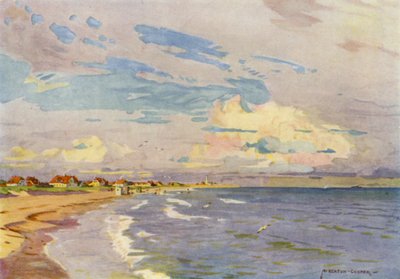 Denmark: Skagen, Bathing at Evening by Alfred Heaton Cooper