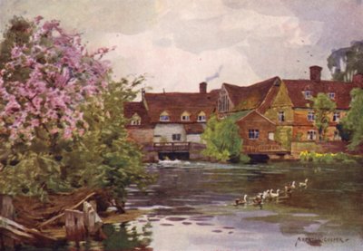 Flatford Mill, East Bergholt, Suffolk by Alfred Heaton Cooper