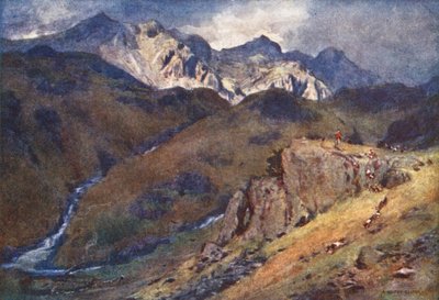 Lake District: A Fell Fox-hunt, Head of Eskdale and Scawfell by Alfred Heaton Cooper