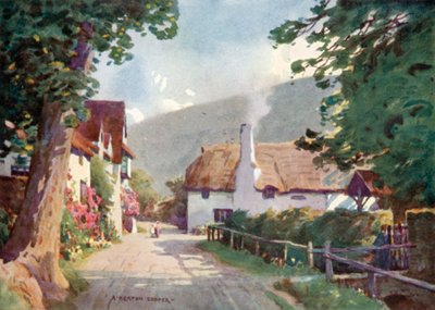 Luccombe Village by Alfred Heaton Cooper