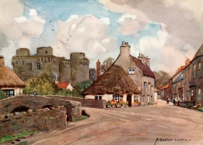 Nunney Village and Castle by Alfred Heaton Cooper