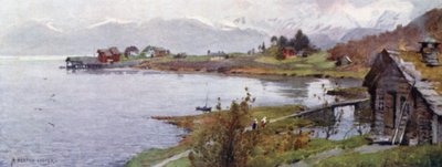 Ostenso, Hardanger Fjord by Alfred Heaton Cooper