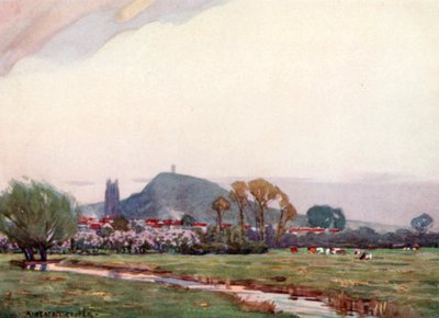 The Isle of Avalon and Glastonbury Tor by Alfred Heaton Cooper