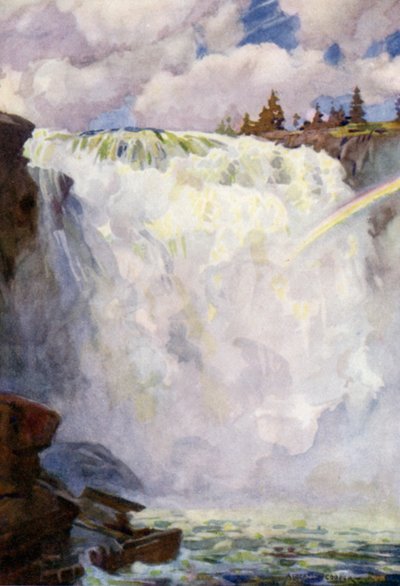The Tannforsen Waterfall, Are by Alfred Heaton Cooper