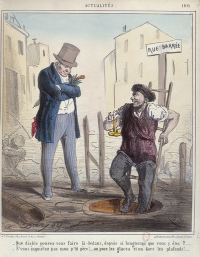 Sewer worker of Paris, mid nineteenth century by Alfred Henri Darjou