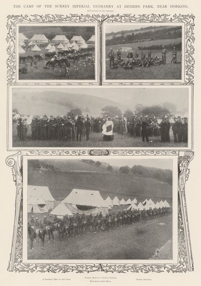 The Camp of the Surrey Imperial Yeomanry at Denbies Park, Near Dorking by Alfred Hugh Fisher