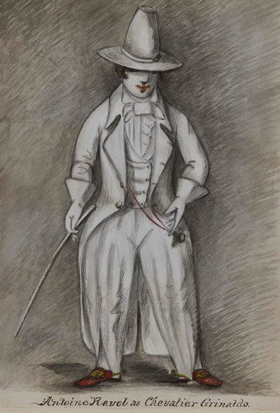 Antoine Ravel as Chevalier Grinaldo by Alfred Jacob Miller
