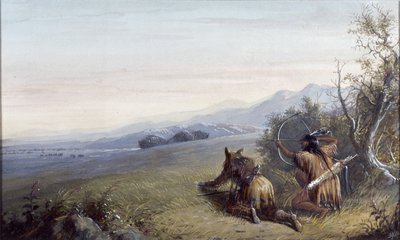 Approaching Buffalo by Alfred Jacob Miller