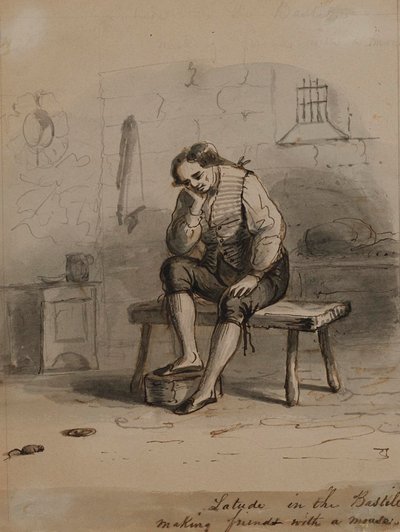 Latude Making Friends with a Mouse by Alfred Jacob Miller