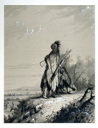Sioux Indian Guard by Alfred Jacob Miller