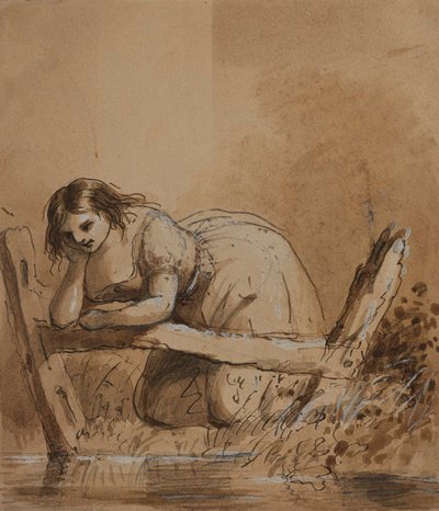 The Dreamer. Building Air-castles. by Alfred Jacob Miller
