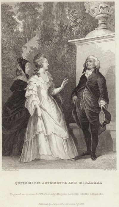 Queen Marie Antoinette and Honore Gabriel Riqueti by Alfred Johannot