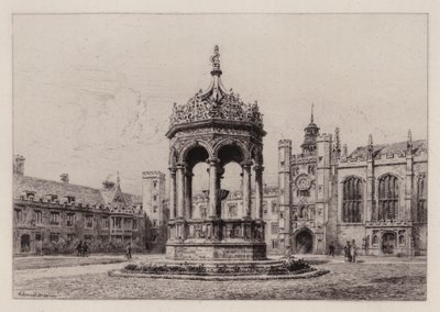 Cambridge: The Great Court of Trinity College by Alfred Louis Brunet Debaines