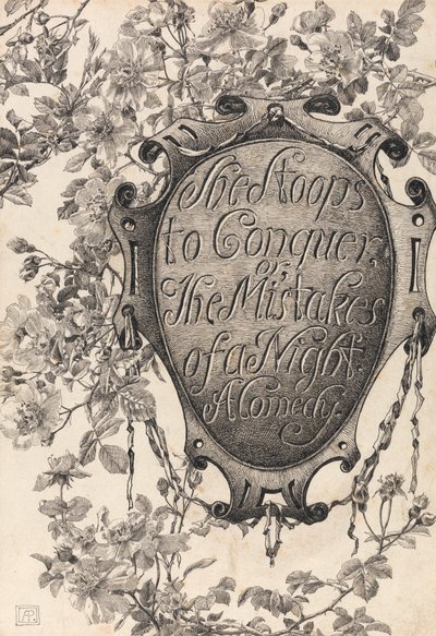 Title Page from She Stoops to Conquer by Alfred Parsons