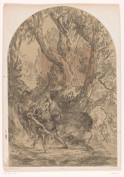 Jacob Wrestling with the Angel by Alfred Robaut