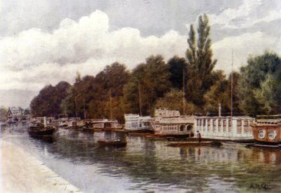 House Boats at Folly Bridge, Oxford by Alfred Robert Quinton