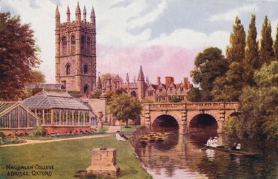 Oxford: Magdalen College and Bridge by Alfred Robert Quinton