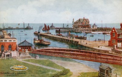 Swing Bridge and Harbour, Lowestoft by Alfred Robert Quinton