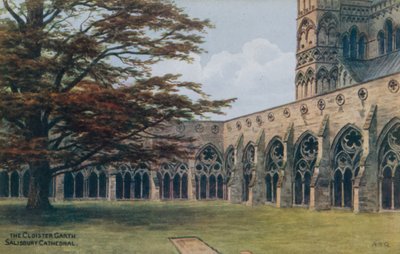The Cloister Garth, Salisbury Cathedral by Alfred Robert Quinton