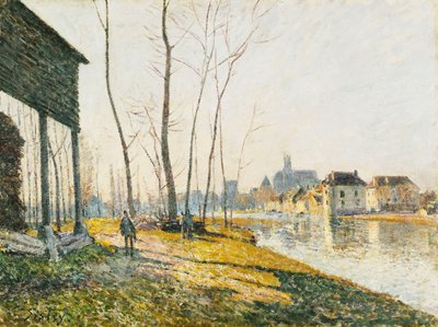A February Morning in Moret-sur-Loing, 1881 by Alfred Sisley