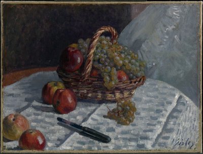 Apples and Grapes in a Basket by Alfred Sisley