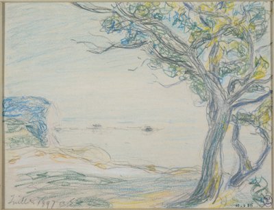 Trees by the Sea by Alfred Sisley