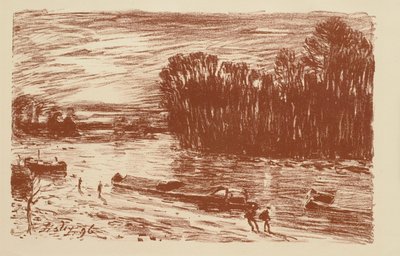 The Loing near St. Mammès by Alfred Sisley