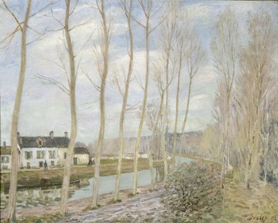 The Canal du Loing at Moret by Alfred Sisley