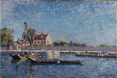 The Lock of Saint-Mammès by Alfred Sisley
