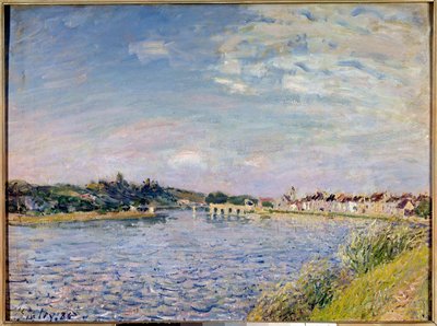View of Mammes on the Loing by Alfred Sisley by Alfred Sisley