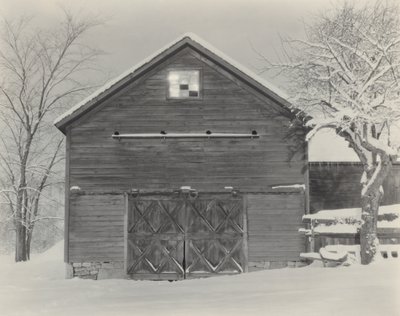 Barn and Snow by Alfred Stieglitz