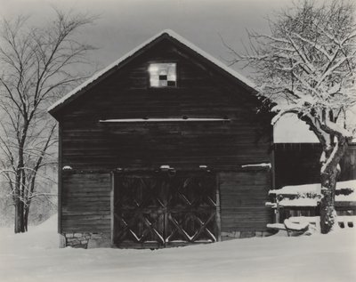 The Black Barn & White Snow by Alfred Stieglitz