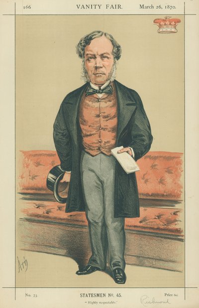 Viscount Ranelagh, Highly respectable, Vanity Fair cartoon by Alfred Thompson