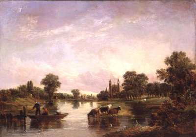 View of Eton College from the Thames by Alfred Vickers