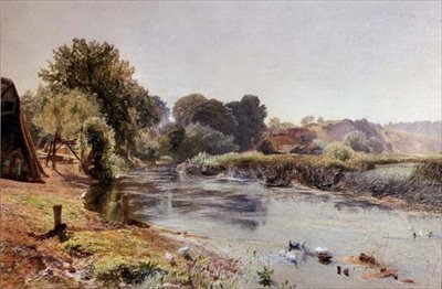 A Bit of Old England Half Asleep by Alfred William Hunt