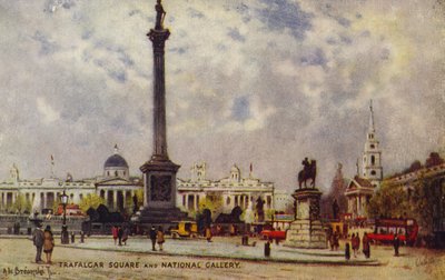 Trafalgar Square and the National Gallery by Alfred de Breanski