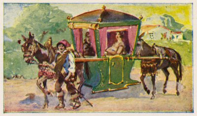 Horse-drawn litter by Alfredo Roque Gameiro