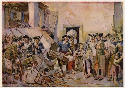 People thrown into poverty pawning their belongings, Portugal by Alfredo Roque Gameiro