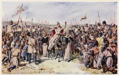 Saint Queen Isabel of Portugal at the Battle of Alvalade by Alfredo Roque Gameiro