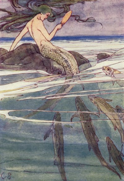 She was Combing her Long Tresses by Alice Bolingbroke (after) Woodward