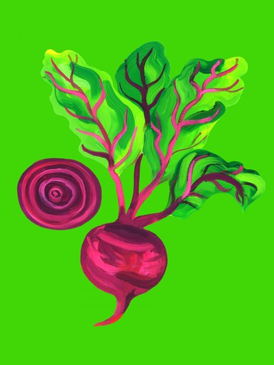 Beetroot Swirl Green by Alice Straker