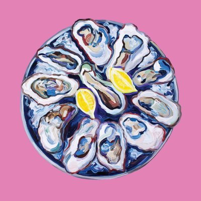 Vibrant Oysters Platter by Alice Straker