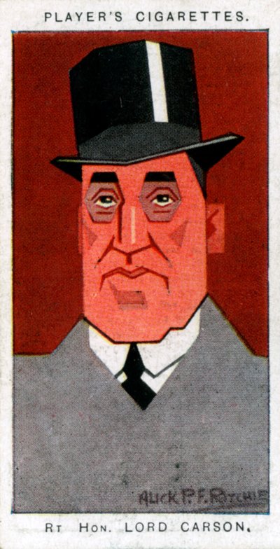 Edward Carson, 1st Baron Carson, Ulster leader and advocate, 1926 by Alick P. F. Ritchie