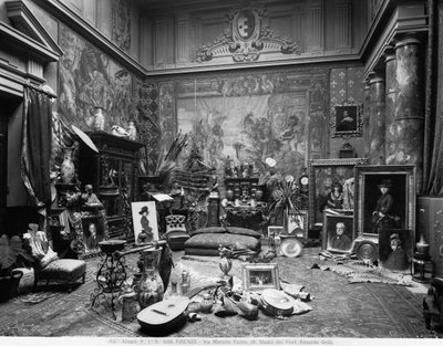 Studio of the Florentine painter Eduardo Gelli, in Via Marsilio Ficino 10, Florence by Fratelli Alinari
