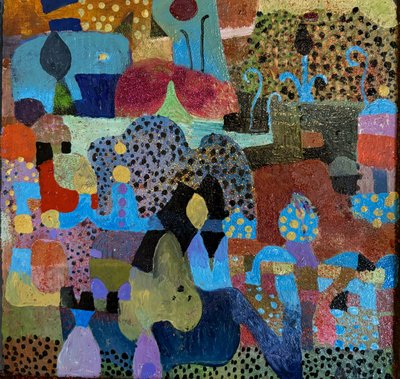 Vibrant Market Folk by Alise Loebelsohn