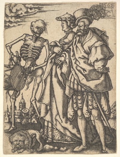 Couple and Death with a Drum, from The Dance of Death by Allaert Claesz