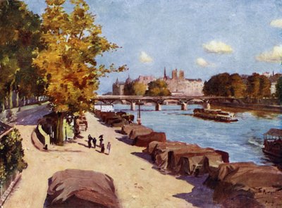 The Seine and Ile de la Cite from the Pont du Carrousel by Allan Stewart